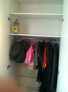 A place for coats and more storage.